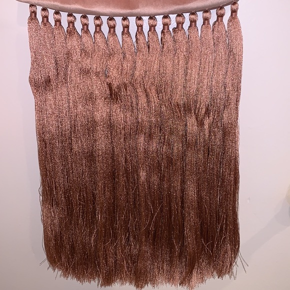 ZIMMERMANN velvet fringe pouch in pink - Picture 5 of 13